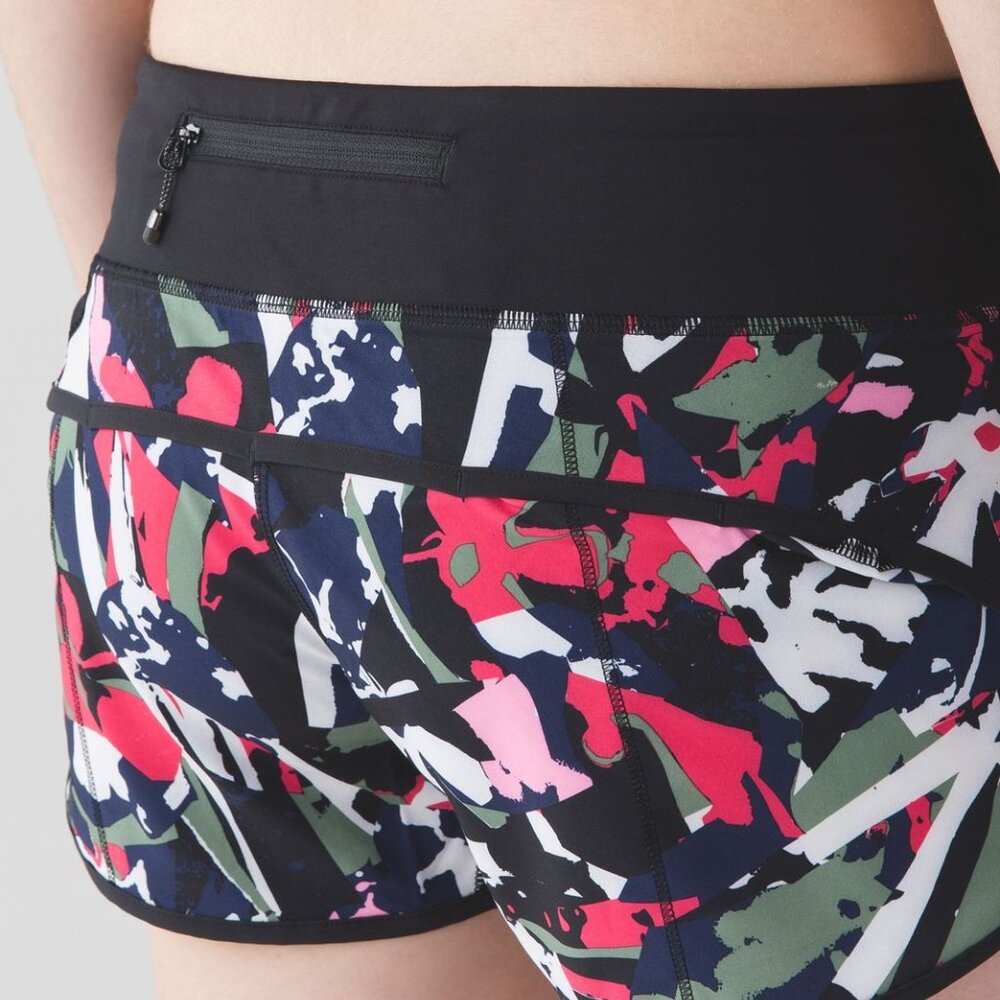 Lululemon Speed Short Pop Cut Boom Juice Multi / Black – NWT – Size 8